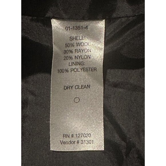 Chadwicks Wool Pea Coat Women Sz 16 Purple Plaid Double Breasted Button Front - Picture 12 of 12